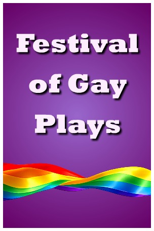 text festival of gay plays on purple background