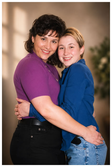 two women embracing