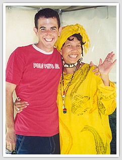 Larry Parr standing with Livinia P. Cooper