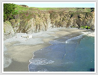 cliffs overlooking a beach